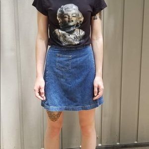 GAP blue denim wrap skirt size 1